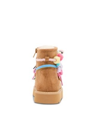 Steve Madden Girls' Jpuff Pom-Pom Boots Toddler, Little Kid, Big Kid
