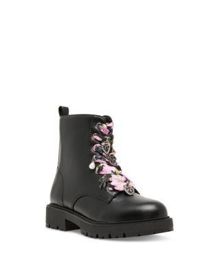 Steve Madden Girls' Rolly Scarf Lace Ankle Boots Little Kid, Big Kid