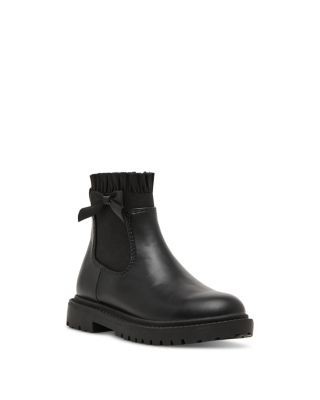 Steve Madden Girls' Bubbles Ruffled Lug Sole Boots Toddler