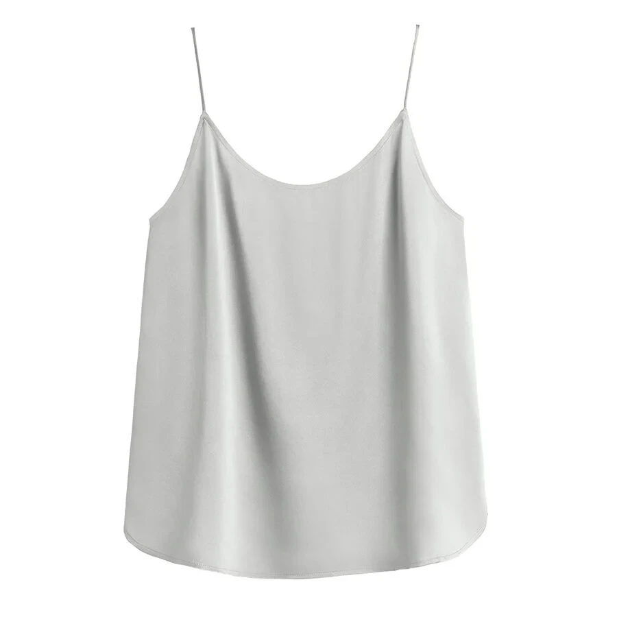 Washable Charmeuse Cross-Back Cami