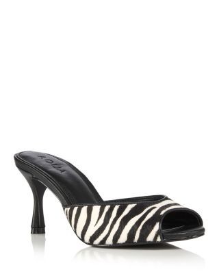 Aqua Women's Shil Faux Calf Hair Sandals - Exclusive