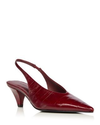 Aqua Women's Macki Leather Pointed Toe Slingbacks - Exclusive