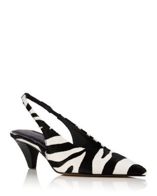 Aqua Women's Macki Zebra Calf Hair Slingbacks - Exclusive