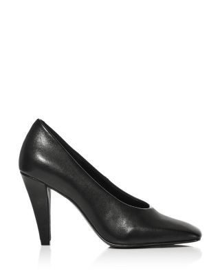 Aqua Women's Dina Leather Square Toe Pumps - Exclusive
