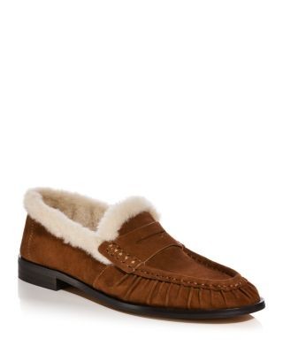 Aqua Women's Hanaf Suede & Faux Fur Loafers - Exclusive