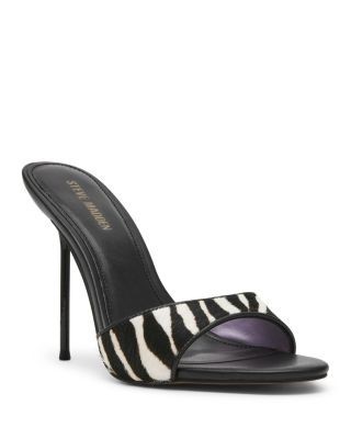 Steve Madden Women's Davina Zebra Stiletto Mules