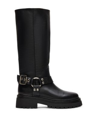 Steve Madden Women's Everest Leather Moto Boots