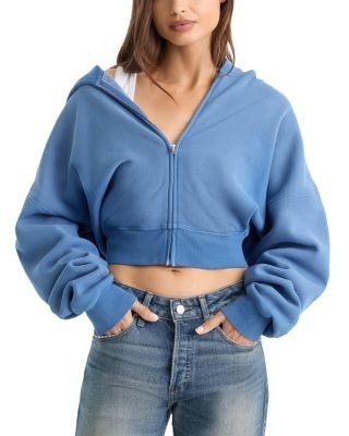 Good American The Zip Up Sweatshirt