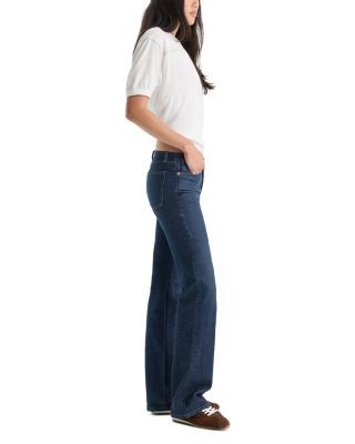 Good American Ghost Waist Low Rise Bootcut Jeans in Indigo 1329