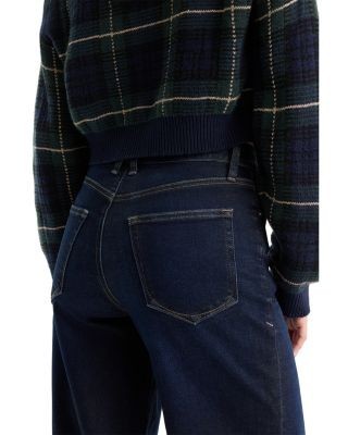 Good American Soft Tech Good Waist High Rise Palazzo Jeans in Indigo1308
