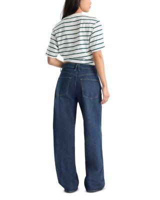Good American Vintage High Rise Wide Leg Jeans in Indigo1329