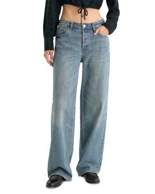 Good American Vintage High Rise Wide Leg Jeans in Indigo1338