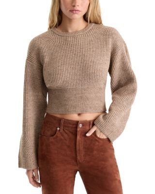 Good American The Chunky Knit Crop Sweater