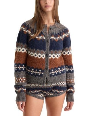 Good American The Classic Fair Isle Cardigan