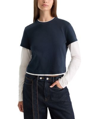 Good American The Combo Layered Tee