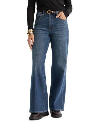 Good American Good Waist High Rise Palazzo Jeans in Ashford