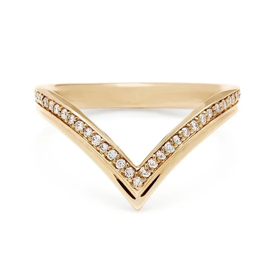 Butterfly Chrysalis Band - 14k Gold & White Diamonds