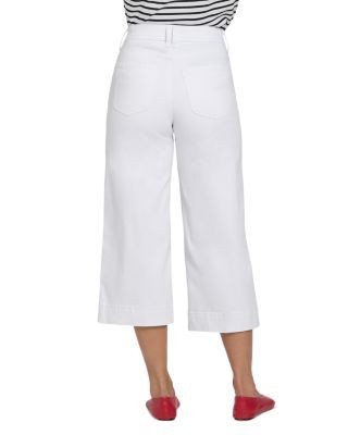 Nydj Brigitte Wide Leg Capri Jeans in Optic White