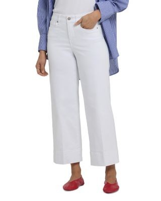 Nydj Teresa Wide Leg Ankle Jeans in Optic White