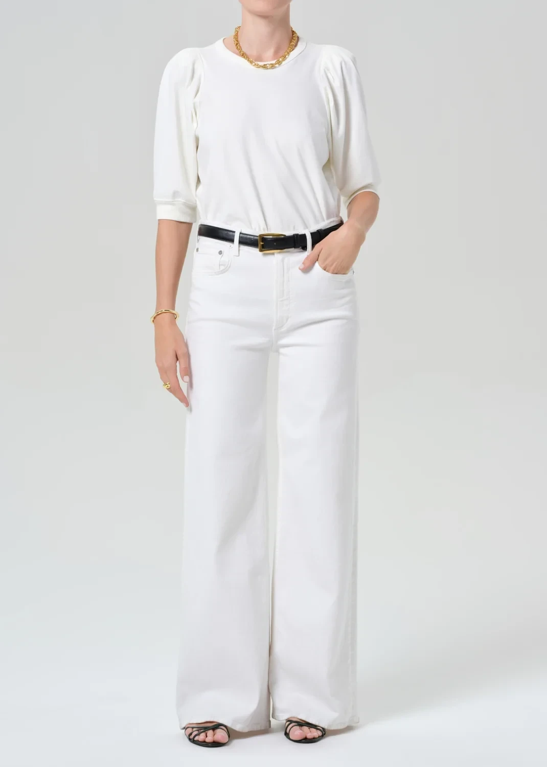 Lyra Long Wide Leg in Soft White