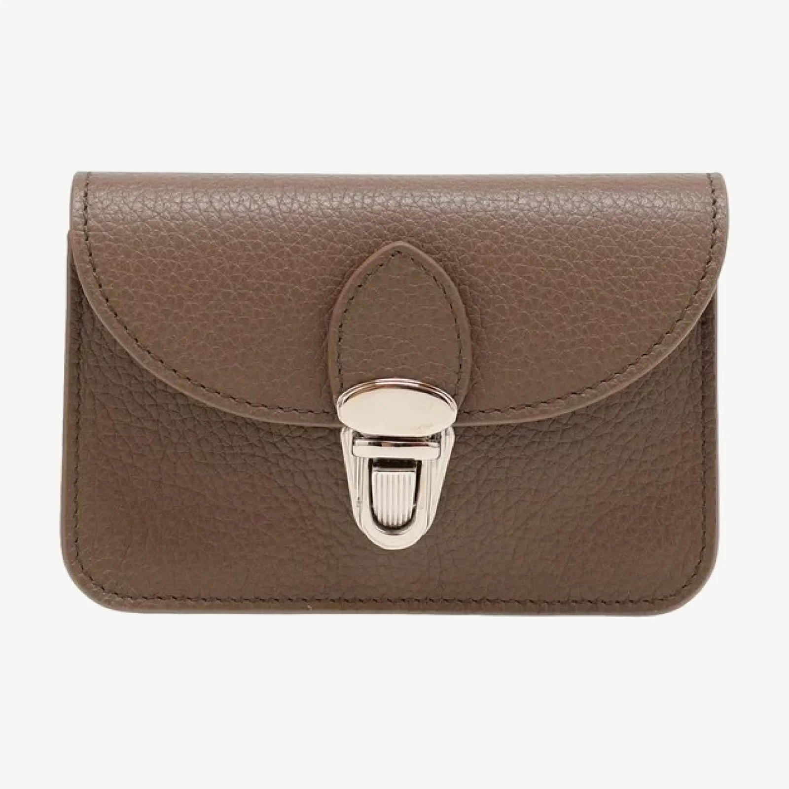 The Small Push Lock Purse - Taupe Celtic