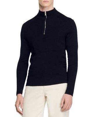 Sandro Wool Half Zip Sweater