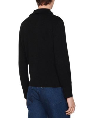 Sandro Zip Front Wool Cardigan