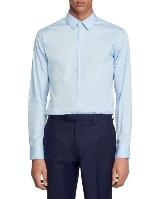 Sandro Seamless Stretch Button Up Shirt