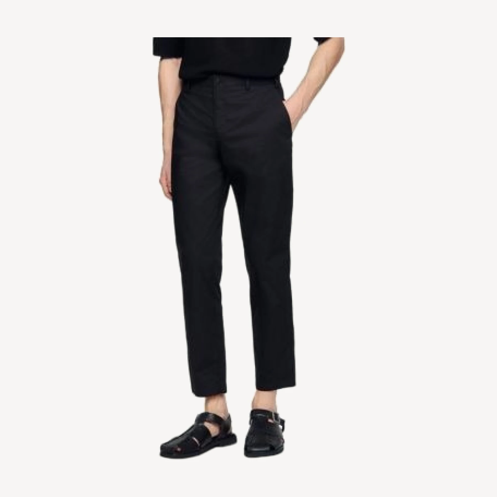 Sandro Talon Cotton Carrot Cut Pants