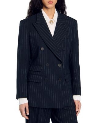 Sandro Courbevoie Striped Blazer