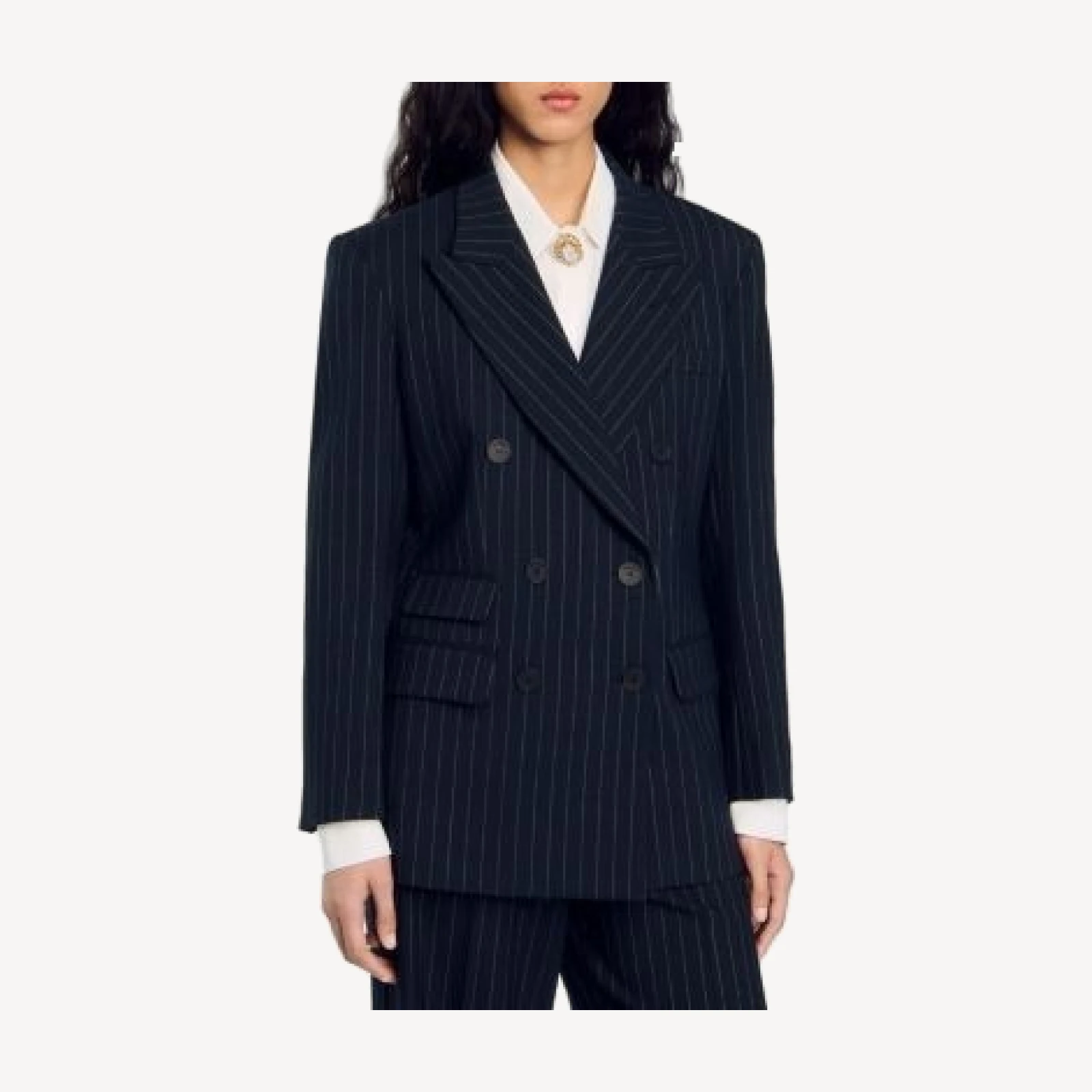 Sandro Courbevoie Striped Blazer