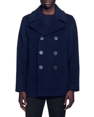 Sandro Wool Blend Peacoat