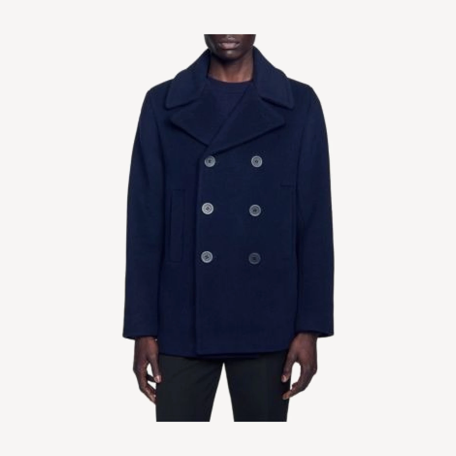 Sandro Wool Blend Peacoat
