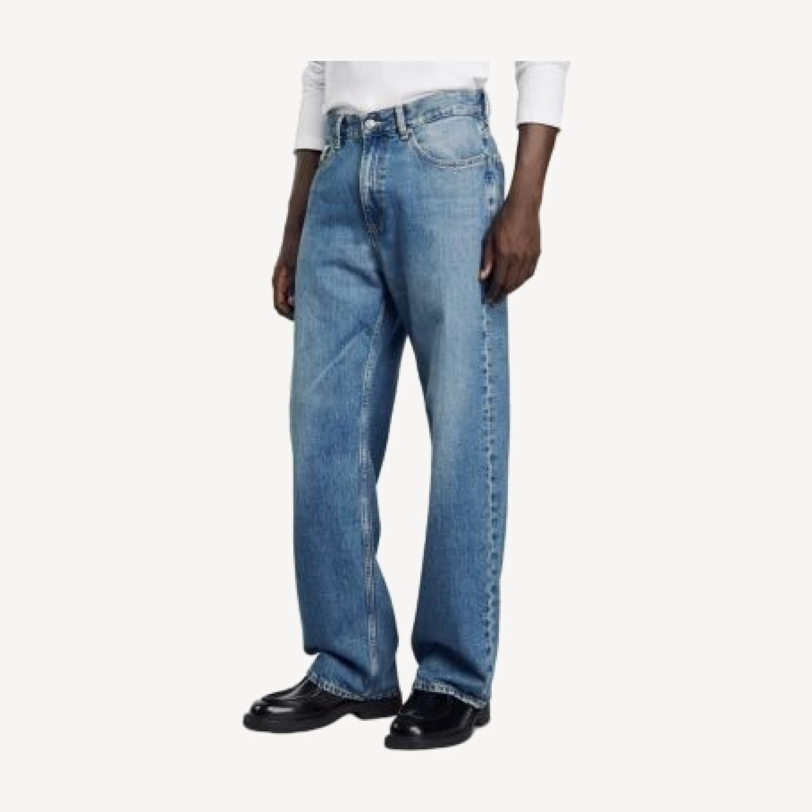 Sandro Baggy Stonewashed Jeans
