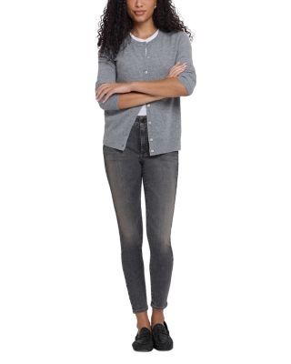 Nydj Ami High Rise Studded Skinny Jeans in Sedum