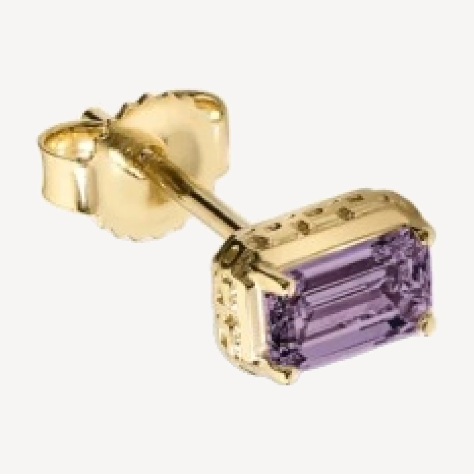 14Kt Gold Amethyst Earring