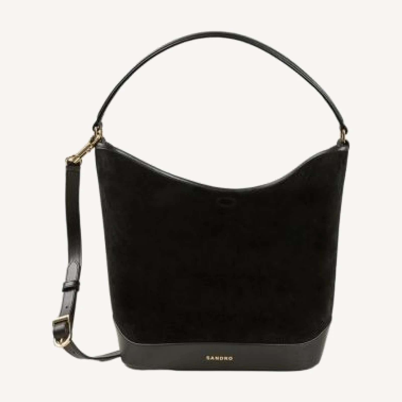 Sandro Soft Suede Shopping Bag