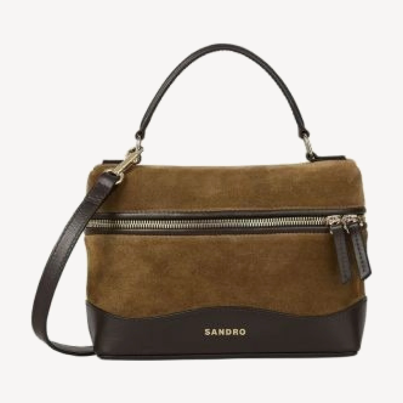 Sandro Tangoso Suede Vanity Case Crossbody