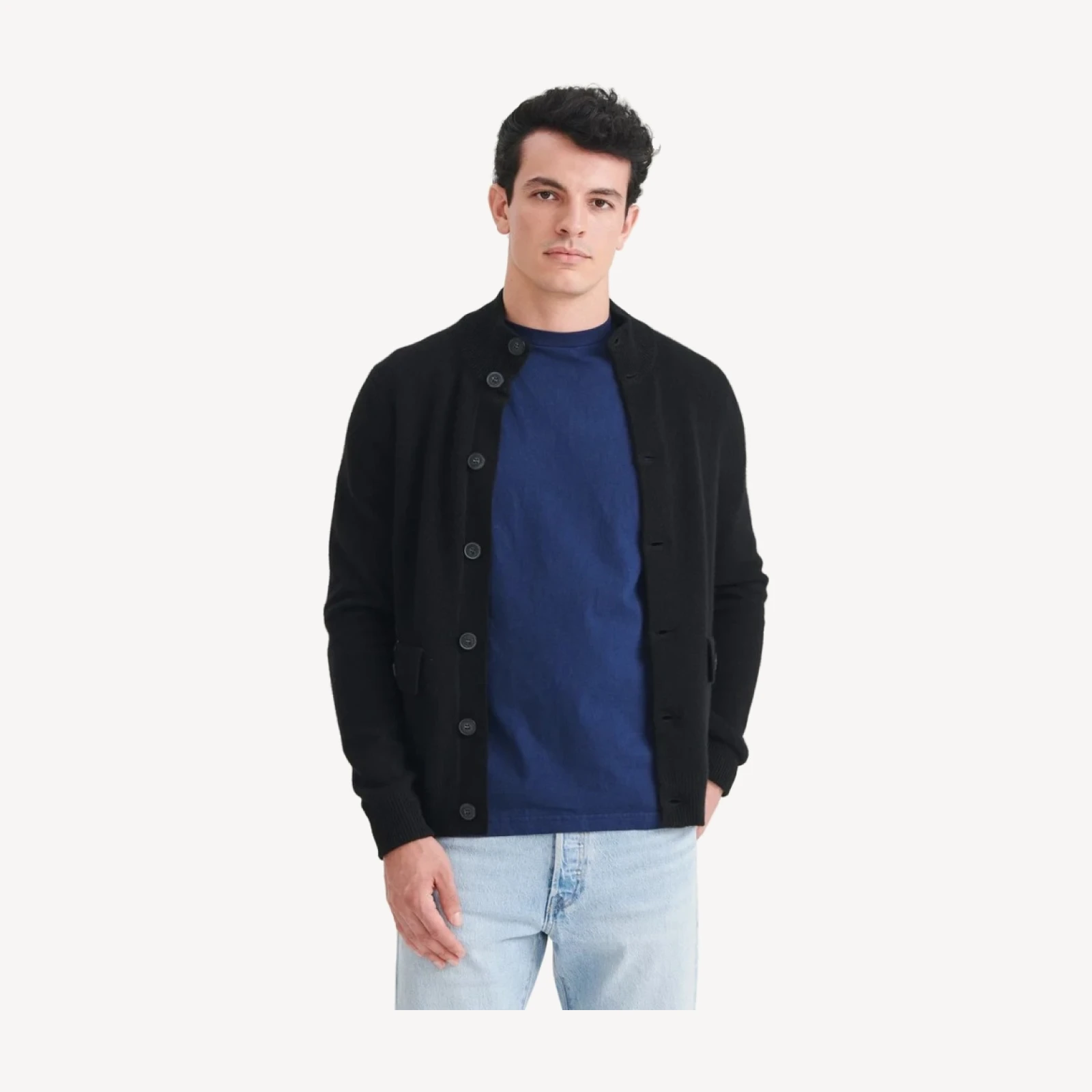 Luxe Cashmere High Neck Cardigan