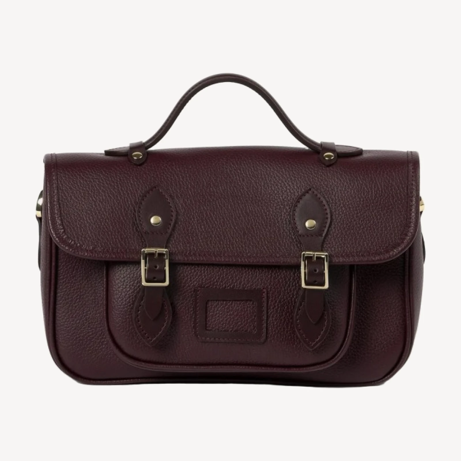 The Soft Satchel - Bordeaux Calf Grain