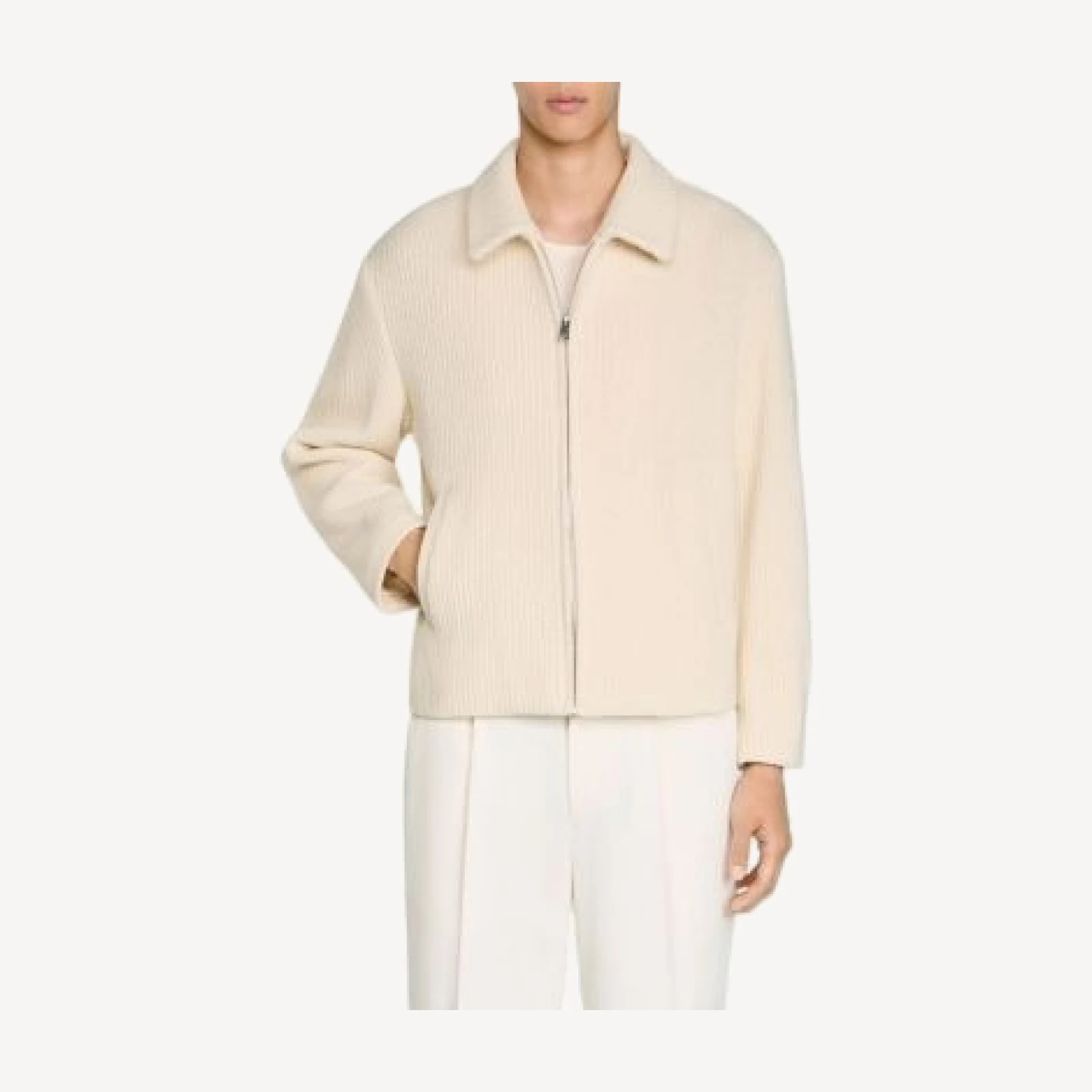 Sandro Minimal Knit Effect Jacket