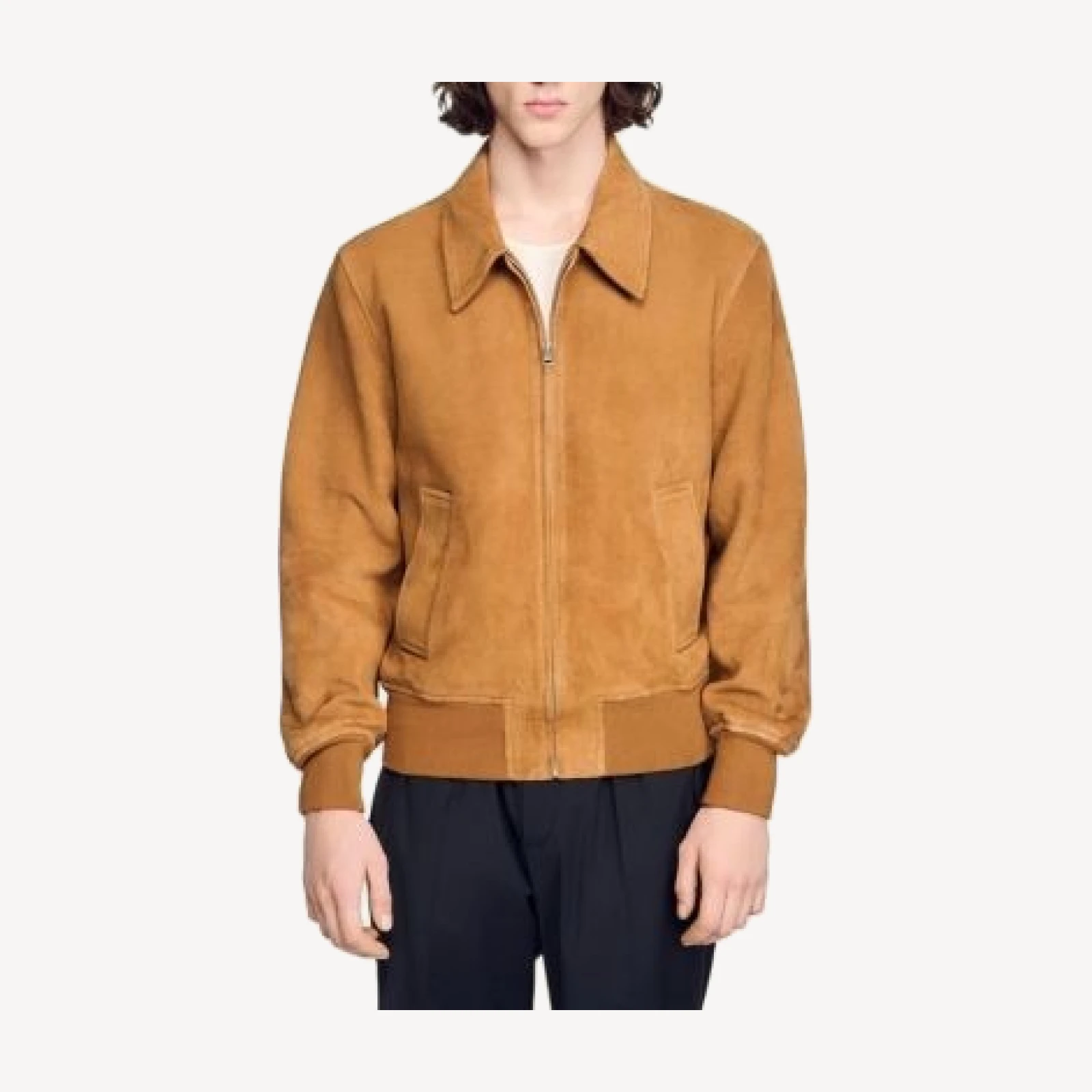 Sandro Thomas Suede Leather Jacket
