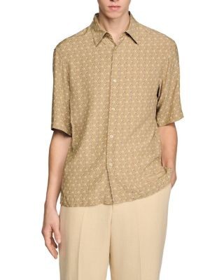 Sandro Link Print Loose Fit Shirt