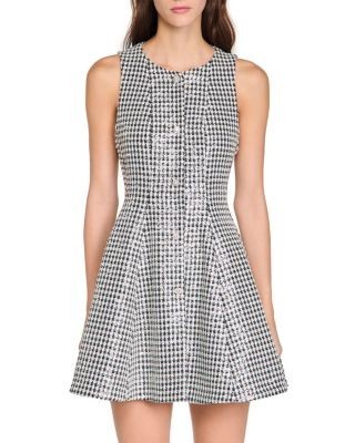 Sandro Tweed & Sequin Short Dress