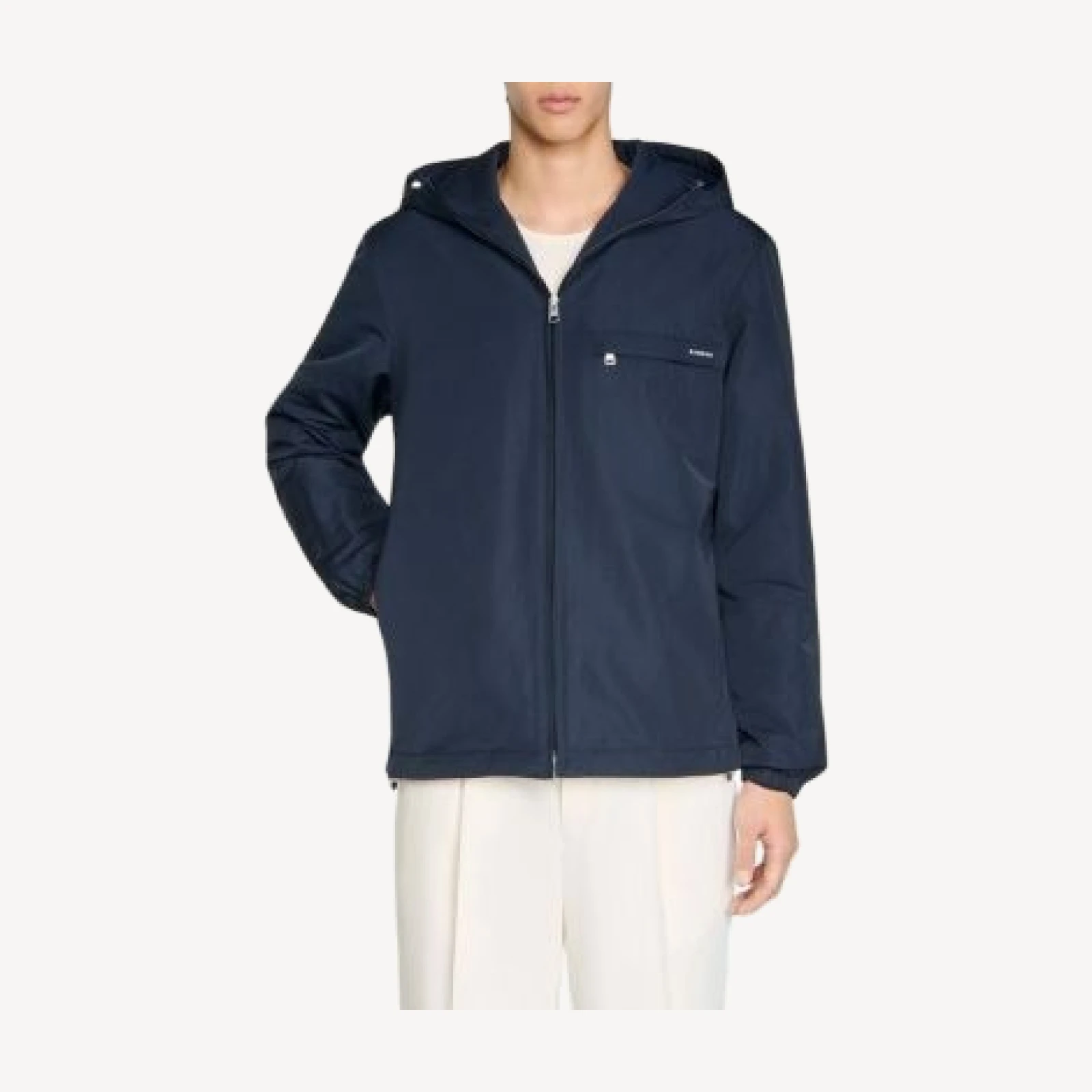 Sandro Regular Fit Nylon Windbreaker