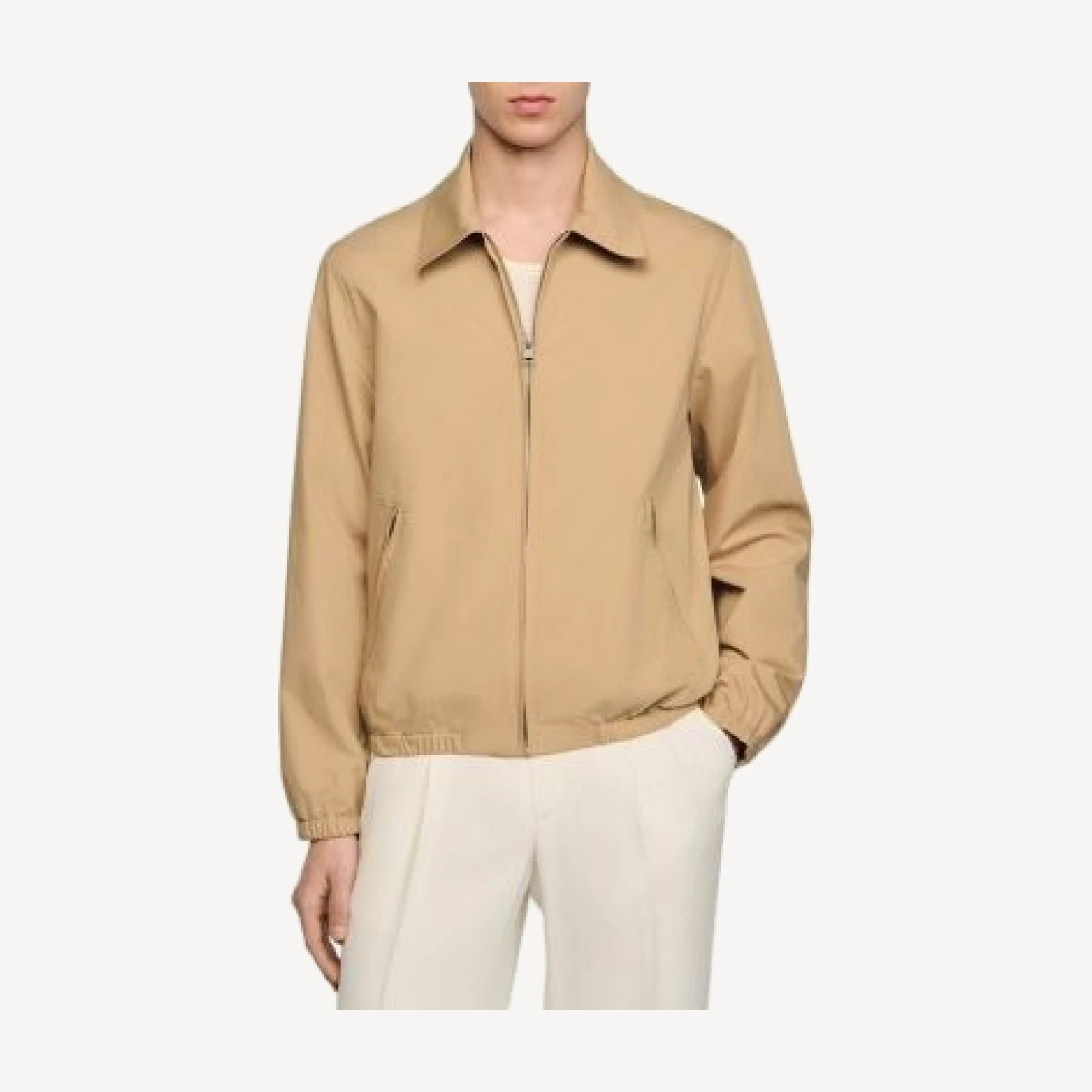 Sandro Classic Fit Zip Up Jacket
