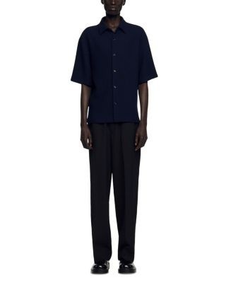 Sandro Textured Shark Collar Shirt