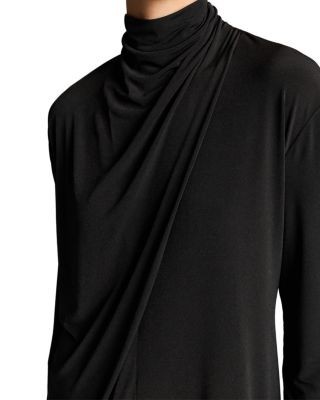 Vince Draped High Neck Mini Dress