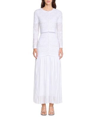Sandro Cropped Pearl Cardigan