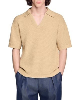 Sandro Jute Effect Polo Shirt